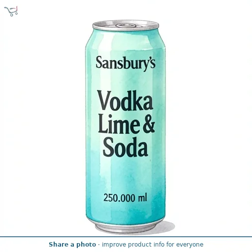 Sainsbury's Vodka Lime & Soda 250ml