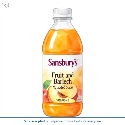 Sainsbury's Fruit and Barley Peach No added Sugar 1L