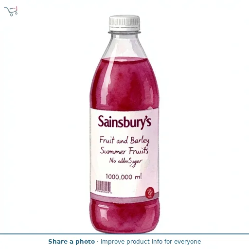 Sainsbury's Fruit and Barley Summer Fruits No added Sugar 1L