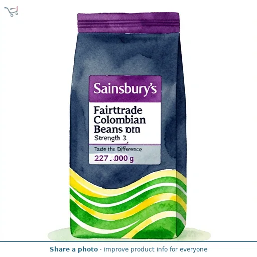 Sainsbury's Fairtrade Colombian Beans Strength 3, Taste the Difference 227g