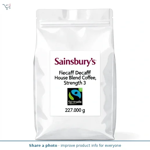 Sainsbury's Fairtrade Decaff House Blend Coffee, Strength 3 227g