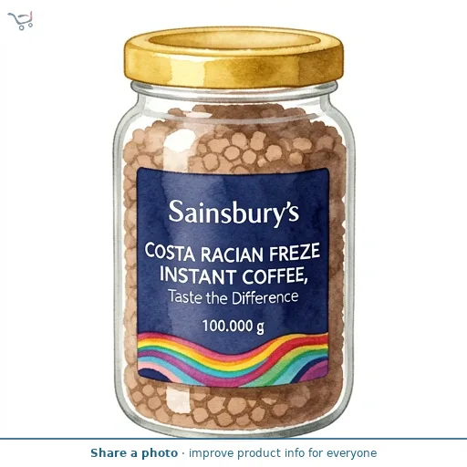 Sainsbury's Costa Rican Freeze Dried Instant Coffee, Taste the Difference 100g