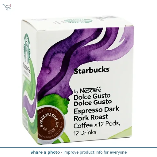 Starbucks by Nescafé Dolce Gusto Espresso Dark Roast Coffee x12 Pods, 12 Drinks