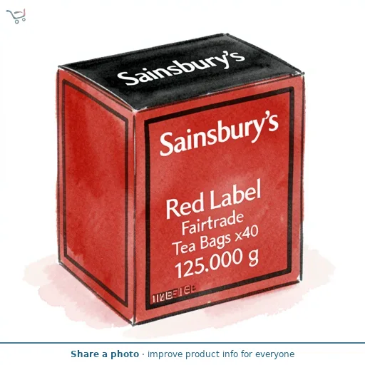 Sainsbury's Red Label Fairtrade Tea Bags x40 125g