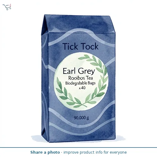 Tick Tock Earl Grey Rooibos Tea Biodegradable Bags x40 90g