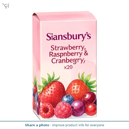 Sainsbury's Strawberry, Raspberry & Cranberry Tea Bags x20