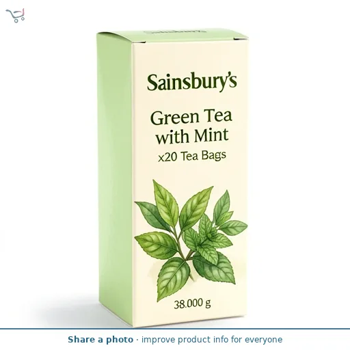 Sainsbury's Green Tea with Mint x20 Tea Bags 38g