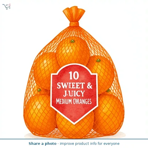ASDA 10 Sweet & Juicy Medium Oranges