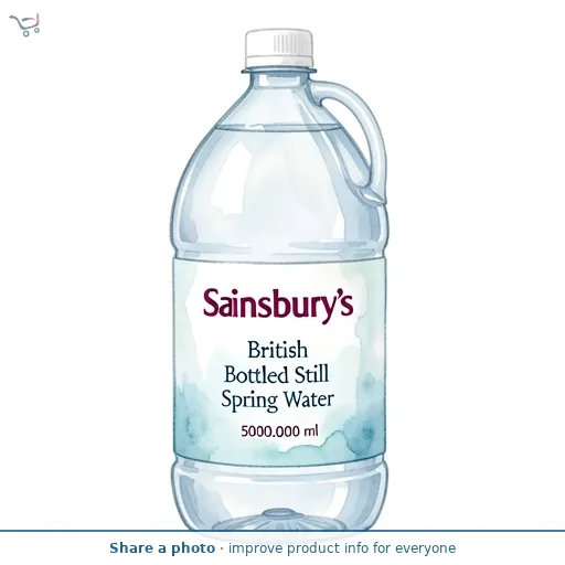 Sainsbury's British Bottled Still Spring Water 5L