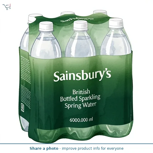 Sainsbury's British Bottled Sparkling Spring Water 12x500ml