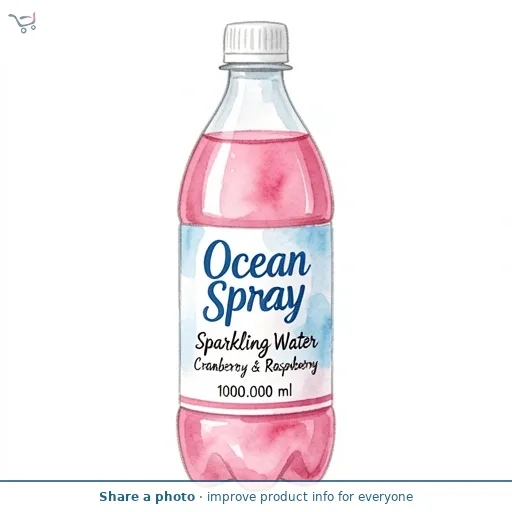 Ocean Spray Sparkling Water Cranberry & Raspberry 1L