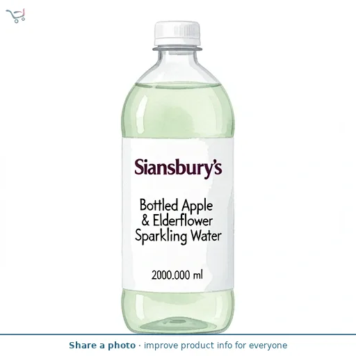 Sainsbury's Bottled Apple & Elderflower Sparkling Water 4x500ml