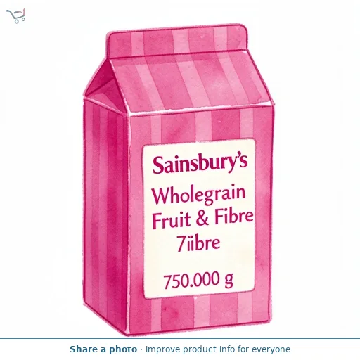 Sainsbury's Wholegrain Fruit & Fibre 750g