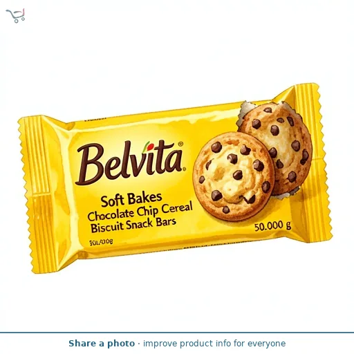 Belvita Soft Bakes Chocolate Chip Cereal Biscuit Snack Bars 50g