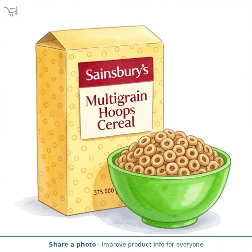 Sainsbury's Multigrain Hoops Cereal 375g