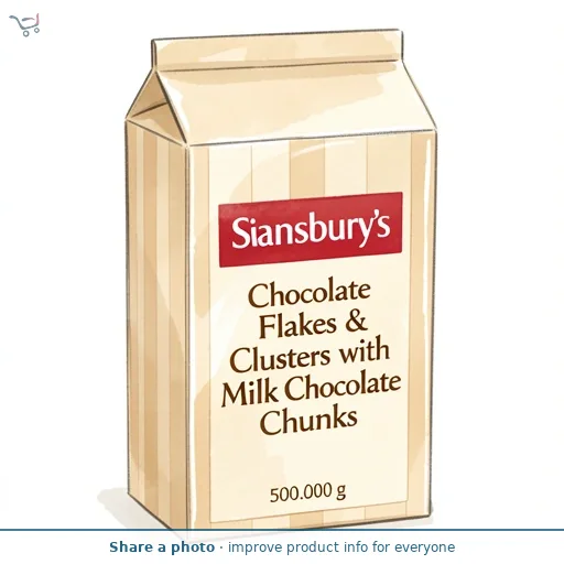 Sainsbury's Chocolate Flakes & Clusters with Milk Chocolate Chunks 500g