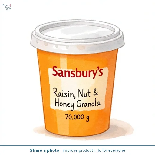 Sainsbury's Raisin, Nut & Honey Granola 70g