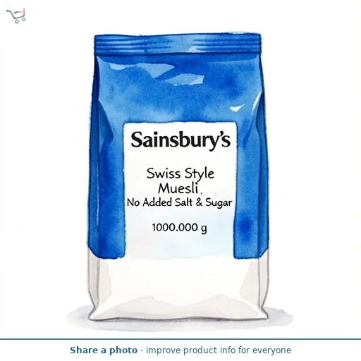 Sainsbury's Swiss Style Muesli, No Added Salt & Sugar 1kg