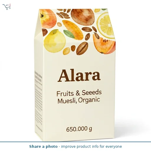 Alara Fruits & Seeds Muesli, Organic 650g