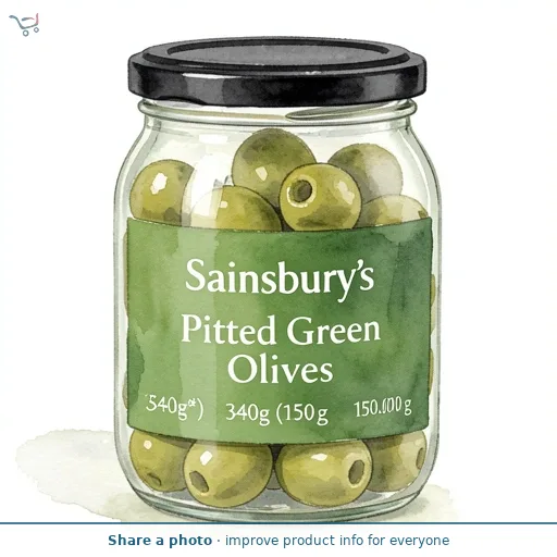 Sainsbury's Pitted Green Olives 340g (150g*)