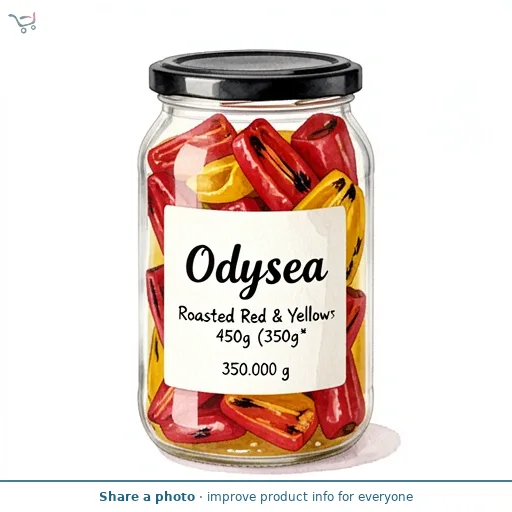 Odysea Roasted Red & Yellow Peppers 450g (350g*)