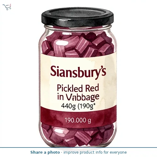 Sainsbury's Pickled Red Cabbage in Vinegar 440g (190g*)
