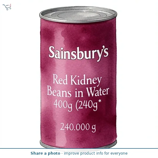 Sainsbury's Red Kidney Beans in Water 400g (240g*)