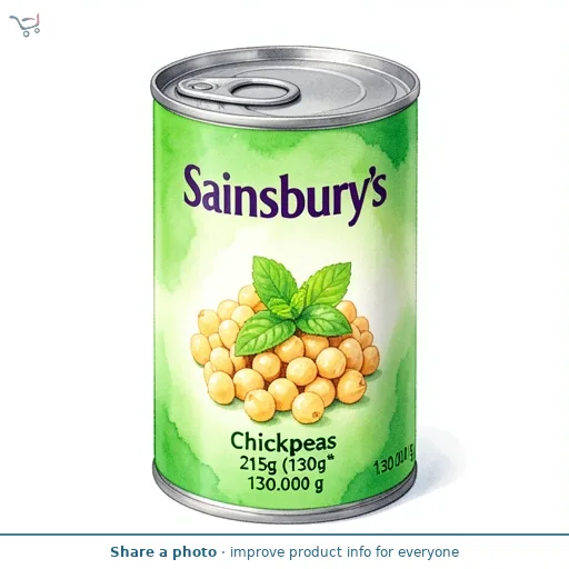 Sainsbury's Chickpeas 215g (130g*)