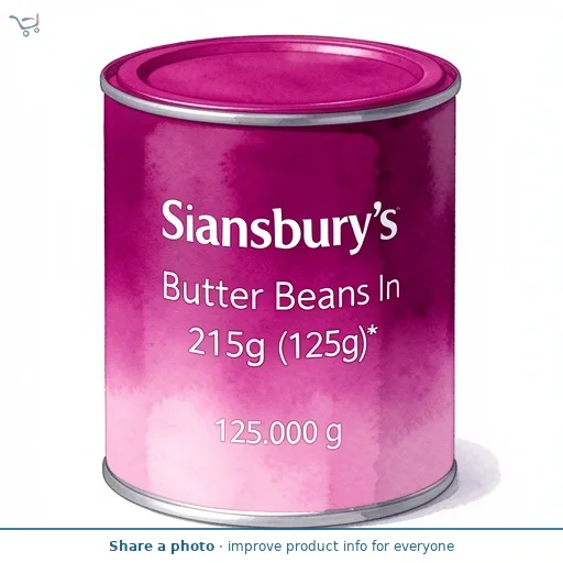 Sainsbury's Butter Beans In Water 215g (125g*)