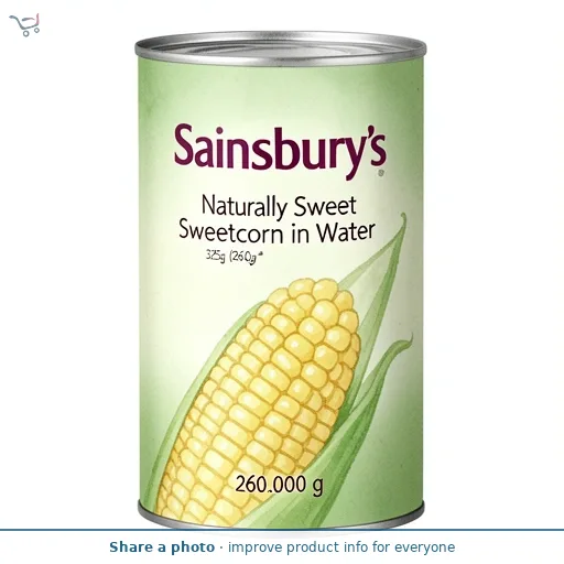 Sainsbury's Naturally Sweet Sweetcorn in Water 325g (260g*)