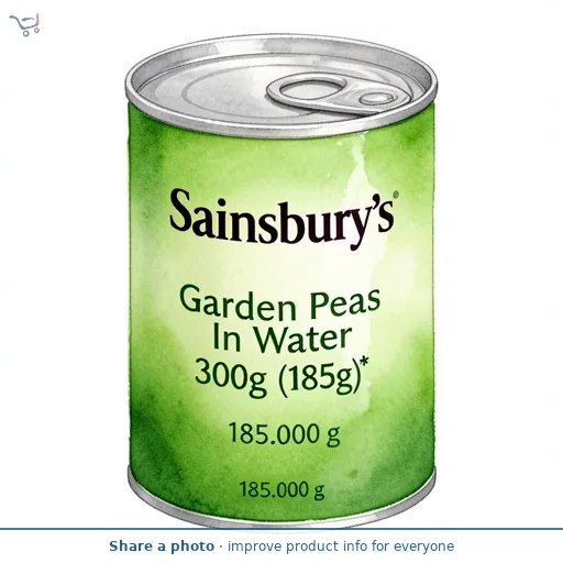 Sainsbury's Garden Peas In Water 300g (185g*)