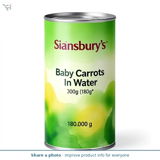Sainsbury's Baby Carrots In Water 300g (180g*)