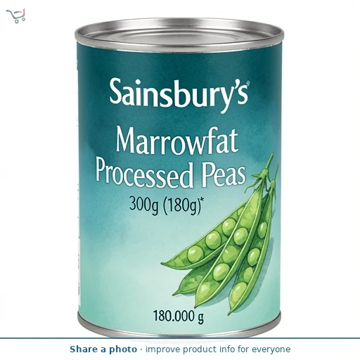 Sainsbury's Marrowfat Processed Peas 300g (180g*)
