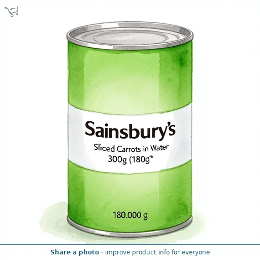 Sainsbury's Sliced Carrots in Water 300g (180g*)