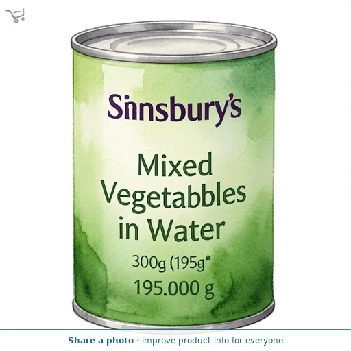 Sainsbury's Mixed Vegetables in Water 300g (195g*)