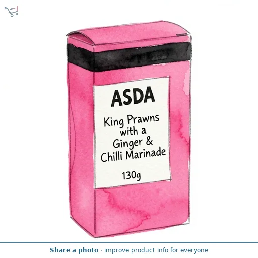 ASDA King Prawns with a Ginger & Chilli Marinade 130g