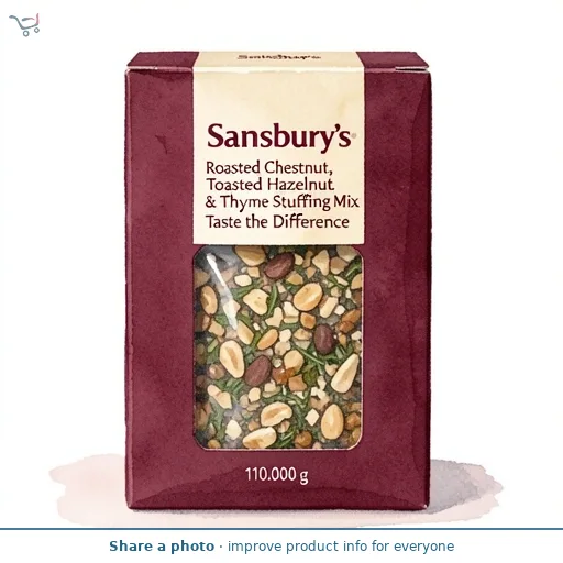 Sainsbury's Roasted Chestnut, Toasted Hazelnut & Thyme Stuffing Mix, Taste the Difference 110g