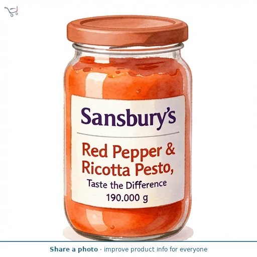 Sainsbury's Red Pepper & Ricotta Pesto, Taste the Difference 190g