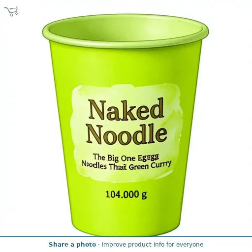 Naked Noodle The Big One Egg Noodles Thai Green Curry 104g