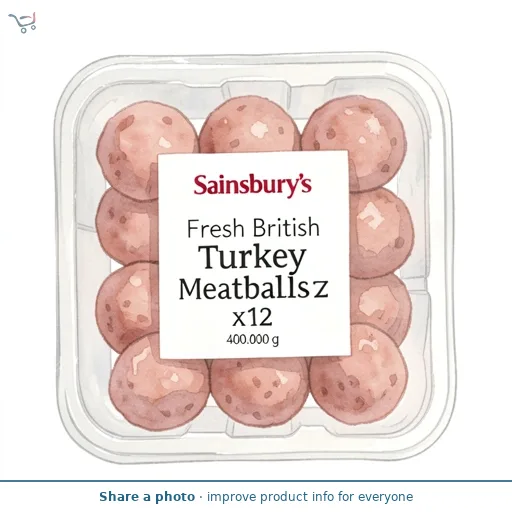 Sainsbury's Fresh British Turkey Meatballs x12 400g
