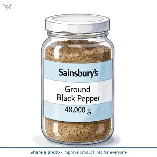 Sainsbury's Ground Black Pepper 48g
