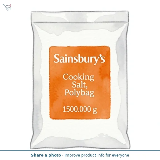 Sainsbury's Cooking Salt, Polybag 1.5kg