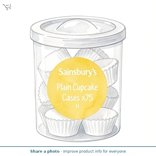 Sainsbury's Plain Cupcake Cases x75