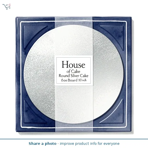House of Cake Round Silver Cake Board 10 inch