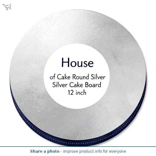 House of Cake Round Silver Cake Board 12 inch
