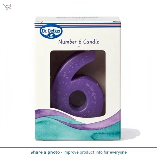 Dr. Oetker Number 6 Candle
