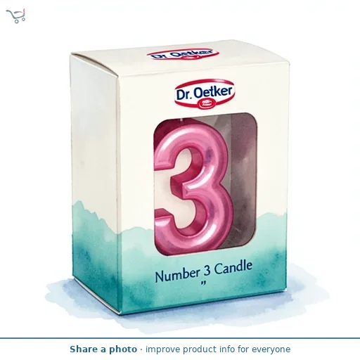 Dr. Oetker Number 3 Candle