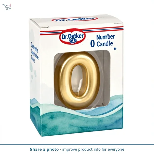Dr. Oetker Number 0 Candle