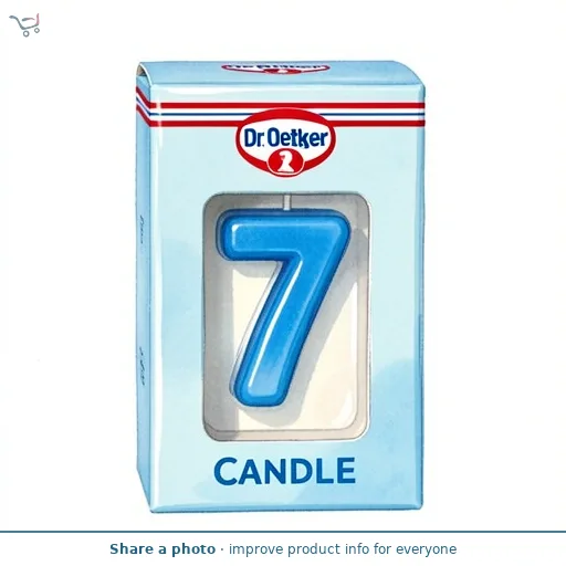 Dr. Oetker Number 7 Candle