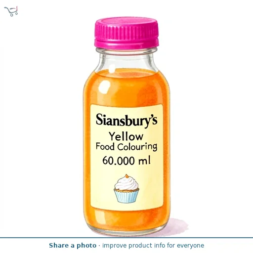 Sainsbury's Yellow Food Colouring 60ml